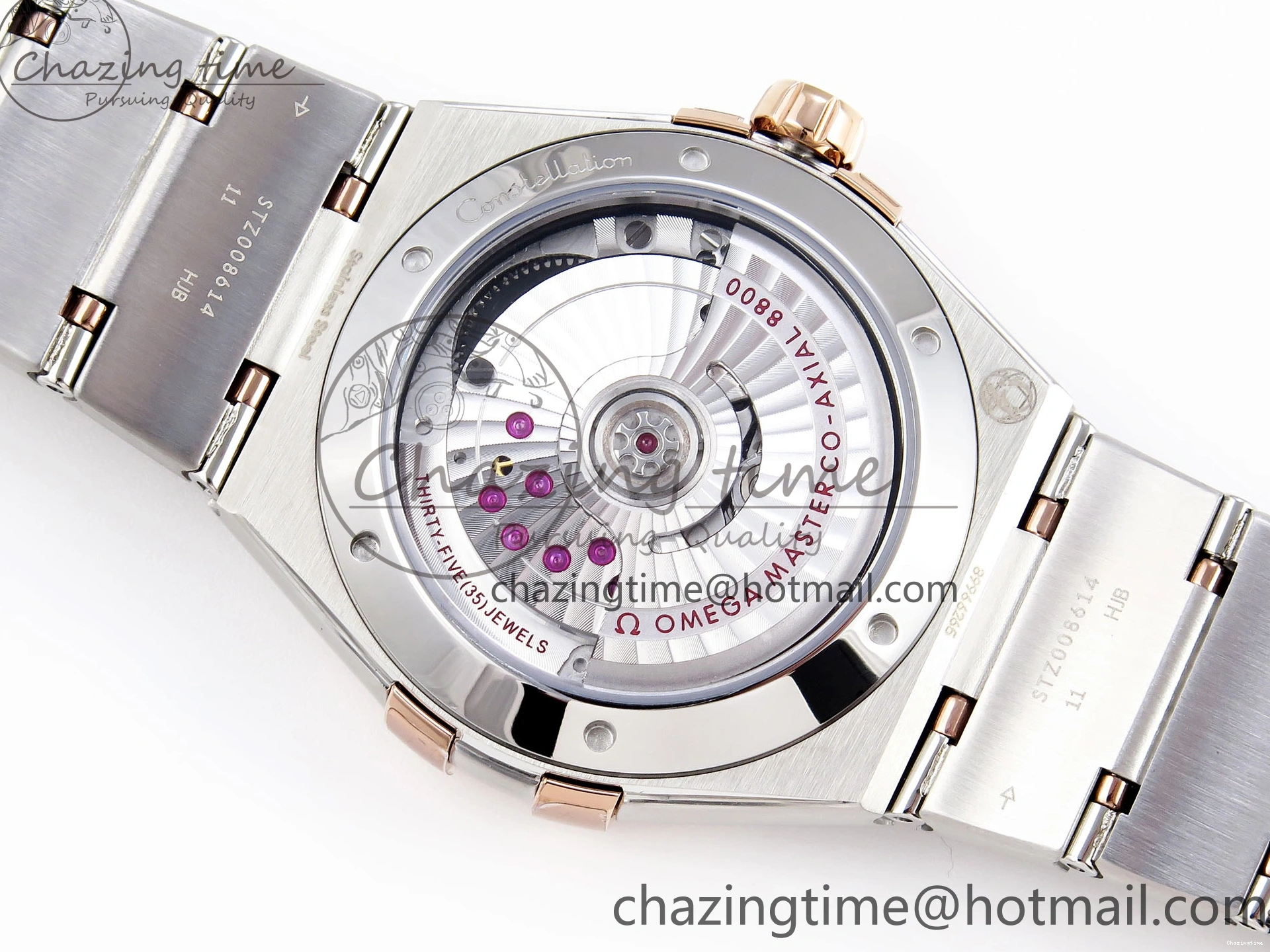 0511 Constellation 39mm SS RG ASWF 1:1 Best Edition White Diamonds Dial on SS RG Bracelet A Minimalist 7772